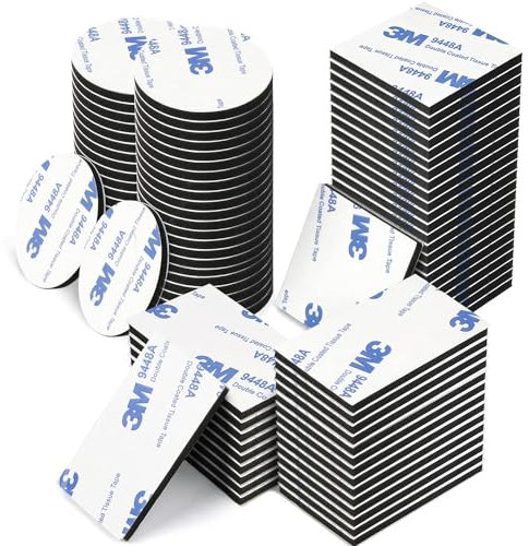 YISUMEI Doppelseitiges Klebeband Extra Stark,88 Stück Doppelseitige Klebepads,Schaumstoff Pads,Montagepads mit Quadraten, Rechtecken und Runden
