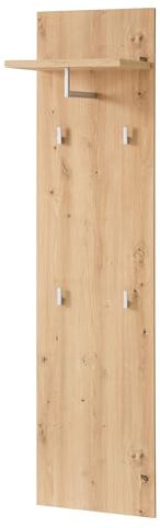 möbelando Garderobenpaneel >Bari< in Artisan Eiche Dekor - 40x158x30cm (BxHxT)