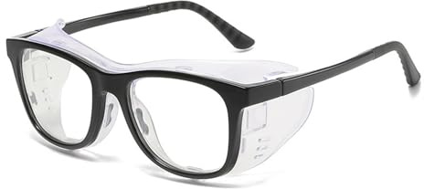 FGAQLUK Anti-Pollen-Allergiebrille for Erwachsene, Anti-Blaulicht-, Antibeschlag- Und Winddichte Brille, Vollrahmen, Rahmen Aus Weichem Silikon + TR90-Material, Erwachsenenbrille (Color : Schwarz)