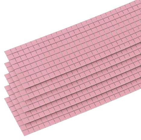 sourcing map 7320 Pcs 5 x 5mm Disco Ball Tiles, Rose Gold Self-Adhesive Glass Mirror Mosaic Tiles for DIY Craft Decoration, Mini Tiles Stickers