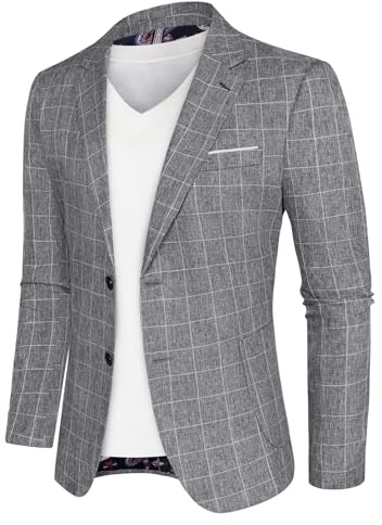 PJ PAUL JONES Herren Sakko Sportlich Regular Fit Business Anzugjacke Modern Freizeit Blazer mit 2 Knöpfe