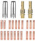 Set di 24 Pezzi di Torcia per Saldatura, Accessori per Saldature, per 15AK MB15, 2 Ugelli per Gas, 2 Supporti Ugelli, 20 Punte di Contatto M6 0,6 mm, 0,8 mm, 0,9 mm, 1,0 mm, 1,2 mm