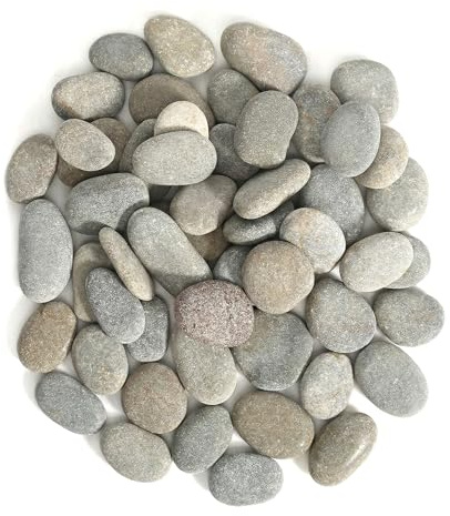 LINYIJOY 40 Stück Steine zum Bemalen 1-3cm Kieselsteine Flach Extra Glatt & Ungiftig, Flache Steine für DIY Malerei Basteln Dekoration Blumentöpfe Geschenk Kinder Erwachsene