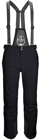 killtec Herren Skihose/Ski-Trägerhose mit abzippbarem Latz und Kantenschutz Larok, schwarz blau, XL, 35244-000