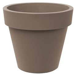 Tecnokit Tera Vaso grande in resina STANDARD ONE, vaso per esterno ed interno, tecnica rotazionale, vasi per piante e alberi, resistente ai raggi uv, resistente al gelo, (CAPPUCCINO, 80 CM)