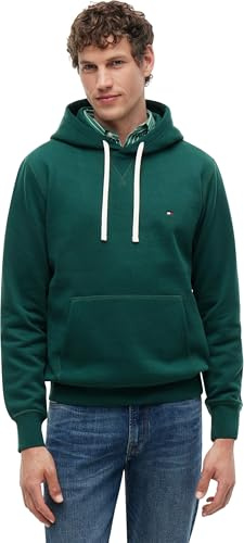 Tommy Hilfiger Herren Hoodie Seasonal Fleece mit Bauchtasche, Grün (Ornamental Green), XL