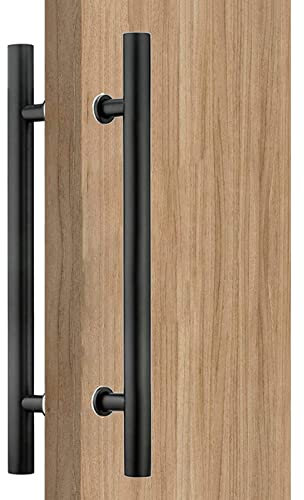 ZAVAQES Maniglia per Porta d'ingresso, Maniglia per Porta Push-Pull in Acciaio Inossidabile 304/maniglia per Porta da fienile/Maniglie in Vetro, Maniglia per Porta Interna ed Esterna. 8 Misure, faci