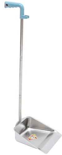 Recogedor de acero inoxidable con mango largo para el hogar, cocina, oficina, vestíbulo