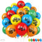 Monster-Truck-Ballons, 30 Stück, 30,5 cm, rot, gelb, orange, grün, Ballon mit LKW, Latex-Ballon-Blumenstrauß für Jungen, Geburtstagszubehör, Babyparty, Geburtstagsparty-Dekoration