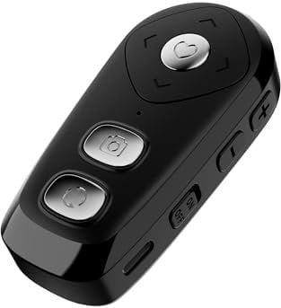 Page Turner Télécommande sans Fil pour Appareil Photo avec Zoom et Interrupteur de caméra Avant/arrière pour Photo et vidéo, Smartphone pour iPhone, iPad, iPod et la Plupart des pour TikTok (Noir)
