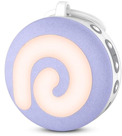 Dreamegg White Noise Machine Baby - D11 Einschlafhilfe Baby Weißes Rauschen Sound Machine mit 11 Musik-Stofftier und Licht, Baby Einschlafhilfe USB Wiederaufladbar Schlafhilfe für Kinder (Violett)