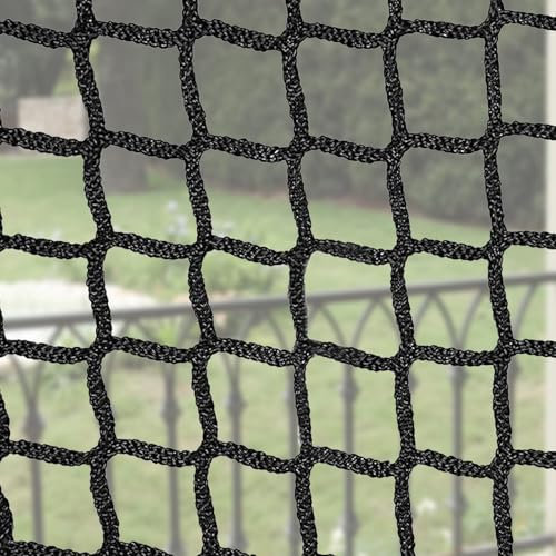BAKENLON Sicherheitsnetz für Kinder, 1.5X2m Balkon Katzennetz, Treppen Schutznetz, Geländerschutznetz, Universal schutznetz, Knotenlos Anti-Fall Verschleißfest Schutznetz, Schwarz