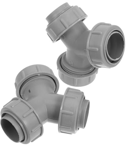 Tofficu 2Pcs Y Shaped Washer Hose Connector Adapter for Kitchen Sink PVC Elbow Drain Expansion Joint Durable Tool Installation for Dishwashers Washing Machines