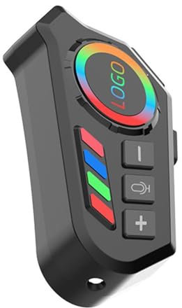 Generico Auricolari Per Moto - Di Comunicazione Senza Fili,Assistente Vocale Impermeabile Cancellazione Rumore Auricolare con Luci LED per Moto Moto da Neve Escursioni Unisex