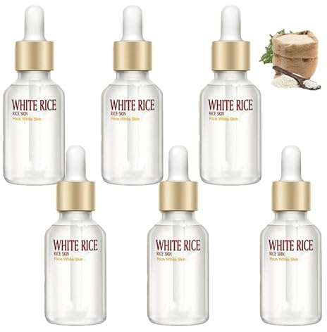 Anti-Wrinkle Rice Serum, Facial Whitening Serum, Deeply Moisturizing with Niacinamide, Nourishing & Firming, Fading Dark Spot, Brighten & Even Skin Tone, Repair Dry Skin, For All Skin Type (6pcs)