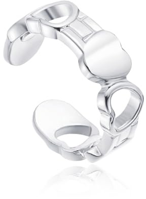 Zecimi Magnetring Silber, Damen Herz/Blume Vital Ring mit Magnetkraft | Anti Stress Ring für Damen Mädchen, Offen Verstellbar Magnet Ring zur Gewichtsabnahme, Mode Fidget Ring zur Förderung Schlaf