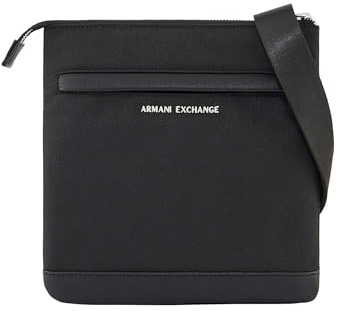 Armani Exchange Herren Singapur Umhängetasche, Black, One Size