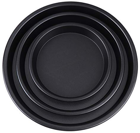 ULDIGI Teglie Forno Microonde 3 Pezzi Set Piatti Crisp per Pizza e Snack Dimensioni 15-25 CM per Uso Domestico e Momenti Conviviali