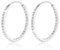 Elli Creolen Silber 925 Damen Ohrringe für Frauen Kreolen mit Steinen 0.03ct Durchmesser 33mm Hoops 0303670612
