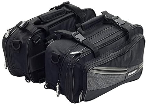 Motorcycle Motorbike Pannier Bags Throw Over Saddle Bags Soft Luggage Touring Panniers BikeTek Diablo