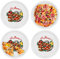 Van Well Napoli - Juego de 4 platos de pizza italianos grandes de 30,5 cm de diámetro – Platos de porcelana XL para pizza y pasta, aptos para microondas, aptos para lavavajillas, apilables – Vajilla
