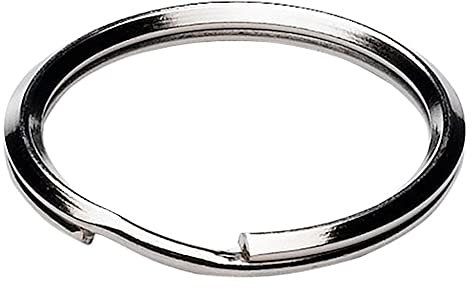 Merriway BH04466 (3 Pcs) Nickel Plated Spring Steel Split Key Ring, 50mm (2 inch) Diameter - Pack of 3 Pieces