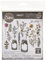 Sizzix 662270 Framelits Stanzen Set 23 Stück - Blumenglas von Tim Holtz, Steel, Silver, 21 x 10.8 x 0.2 cm