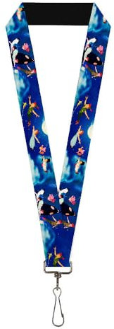 Buckle-Down Unisex-Erwachsene Lanyard-1.0-Peter Pan Flying Scene Schlsselanhnger, Mehrfarbig, Einheitsgröße