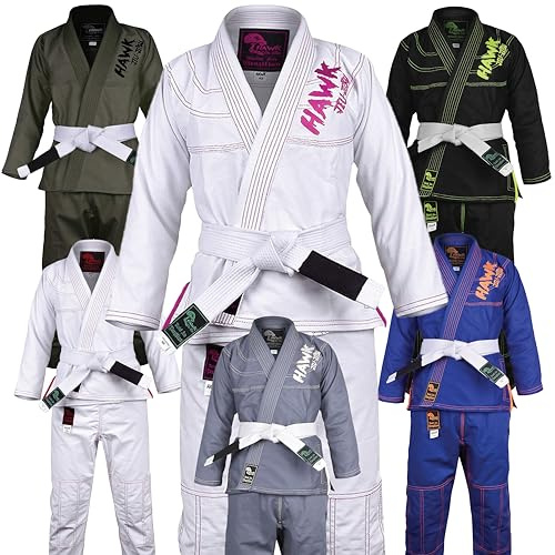 Hawk Sports Jiu Jitsu Gi brasileño para niños, ultraligero, extra resistente, tela premium para niños BJJ Gi