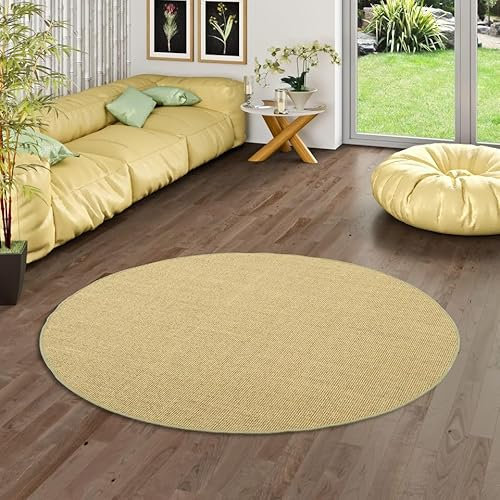 Snapstyle Sisal Natur Teppich Astra Grün Rund in 7 Größen