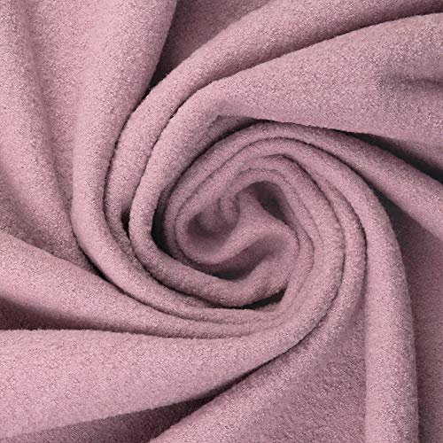 Walkloden Uni und Meliert Walkstoff 100% Schurwolle, 0,5 m, Stoffe, Trachtenstoff, Meterware, Wollwalk (Rosa)
