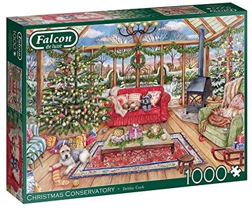 Jumbo, Falcon de luxe - Christmas Conservatory, Jigsaw Puzzles for Adults, 1000-Piece