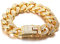 Halukakah Goldkette für Herren Männer,20MM Kubanische Kette Iced Out 18 Karat Echtvergoldung Armband 22cm,Labordiamanten Hand Eingelegt,mit Geschenkbox