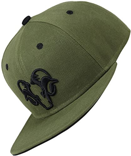 Bexxwell Snapback Cap Grün mit 3D-Stickerei in Schwarz (optimale Passform, Kappe, Green, Black, 3D-Embroidery, Unisex)