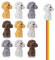 Cobee Radiergummis mit niedlichem Hund, 10 Stück, lustige Tier Radiergummis, Mini Radiergummi für Partygeschenke, Hausaufgabenbelohnungen, Geschenk