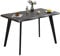 CLIPOP Esszimmertisch 120x80 cm, Dunkelbraun Küchentisch mit schwarzen Metallbeinen, 4 Sitzer Esstisch Holztisch für Küche, Restaurants, Esszimmer