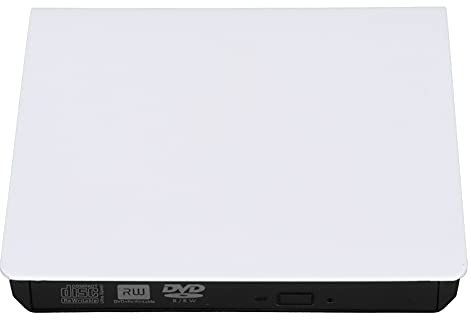 Sxhlseller Externes DVD-Laufwerk, USB 3.0 Plug-and-Play Brenner, Kompatibel mit Laptop und Desktop PC, DVD±R 8X, DVD±RW 4X, CD-R 24X