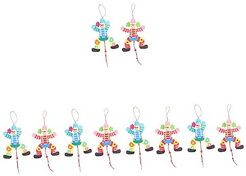 ibasenice 10stücke Clown Marionette Puppen Interaktives Spielzeug Für Puppentheater Und Kreative Spielstunden Farblich Zufällig