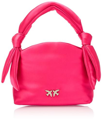 Pinko Damen Knots Mini Pouch Satin Tasche, N17_pink