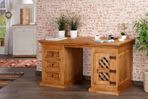 1a Direktimport Mexico Möbel Schreibtisch - Pinie Massivholz - ähnlich Kiefer - Landhausstil