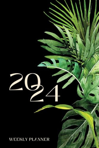 2024 Weekly Planner: Tropical World, 12-Month Calendar, Weekly and Monthly Planning Journal, Botanical Pattern Design, Medium 6x9, 169pages