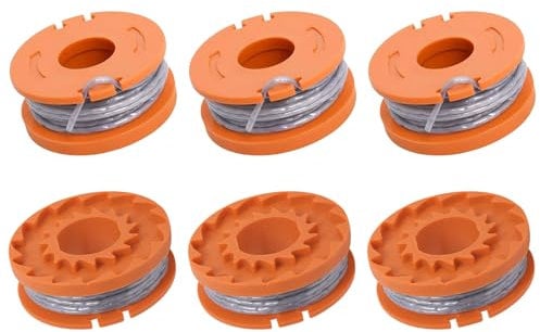 Viilich 6PCS Strimmer Spool Line Compatible with Mac Allister MGTP18Li Trimmer Line,Replacement Spool Line for Mac Allister MGTP18Li Trimmer/WORX WG150,WG151 / Qualcast CGT36LA1,CG18LA1