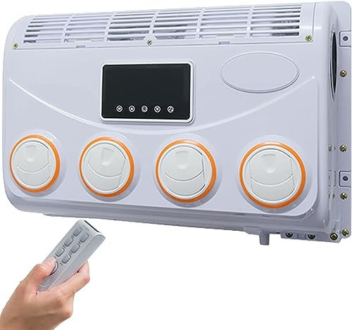 MZBDYYF Climatiseur pour Camping-Car, climatiseur DC pour Camion, climatiseur électrique de Toit pour Camping-Car, léger et Portable, Facile à Installer pour Voiture, Camion, Camping-Car