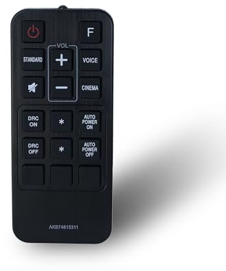 AKB74815311 Télécommande de rechange pour barre de son LG LAS160B LAS260B LAC553B LAS453 LAS453B