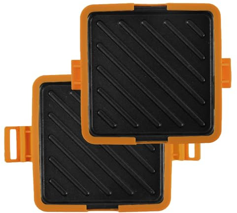 Microwaveable Silicone Sandwich Maker with Non-stick Detachable Plate - Toaster Press Machine for Breakfast Toast and Wraps, Orange