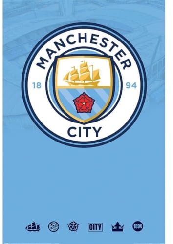 Pyramid International Manchester City Club Crest Poster 61 x 91.5 cm