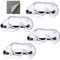 UBERMing 4 Stück Schutzbrille Staubdicht Beschlagfrei, Arbeitsschutzbrille für Brillenträger Schutzbrillen, Sicherheitsbrille Vollsichtschutzbrille mit 2 Brillentücher für Baustelle Labor Skifahren