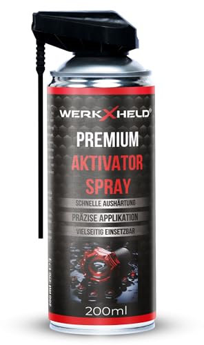 WerkXheld Aktivator-Spray 200ml – Schnelle Aushärtung für Sekundenkleber | Aktivator Spray für Sekundenkleber