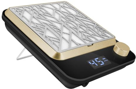 Aspirador de Uñas,Colector de Polvo de Uñas Recargable,Extractor de Polvo con Filtro,Velocidad Ajustable,Ideal para Manicura y Pedicura en El Salón O en El Hogar