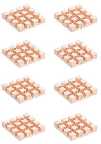 PATIKIL Kupfer Kühlkörper 15x15x3mm, 8 Stück | Kühler Radiator Kompatibel mit Raspberry für Chip CPU Power Transistor FET IC Power Amplifier